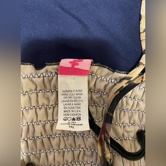 Colourful dress (strapless) PLUS SIZE 3x (1X) - Picture 2 of 4